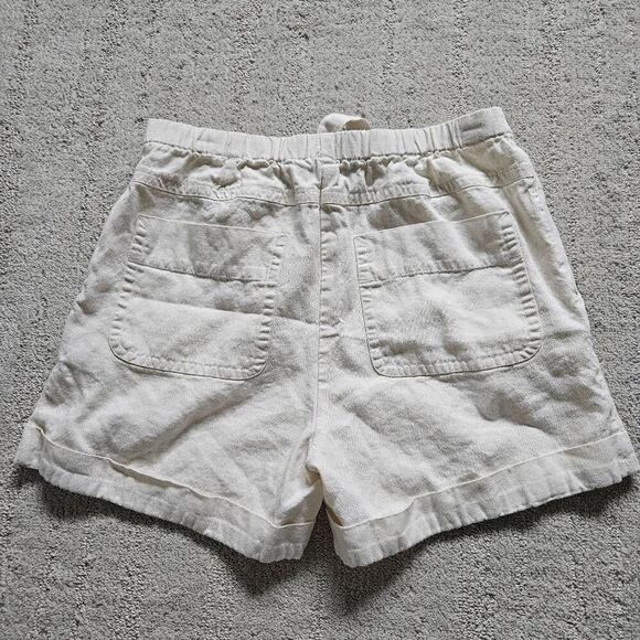 Vince Linen Silk Blend Shorts Size Small in Cream - Picture 4 of 6